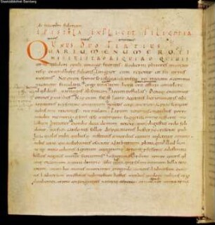 Lateinische Übersetzung von Platons Timaeus. Kommentar - Staatsbibliothek Bamberg Msc.Class.18