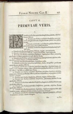 Caput II. Primulae Veris.