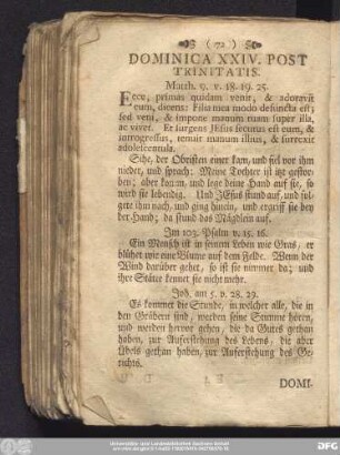 Dominica XXIV. Post Trinitatis.