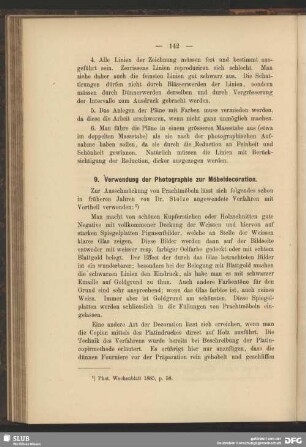 9. Verwendung der Photographie zur Möbeldecoration