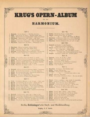 Krug's Opern-Album für das Harmonium, 12
