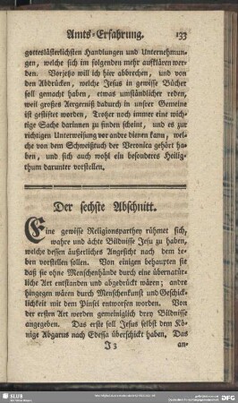 Der sechste Abschnitt