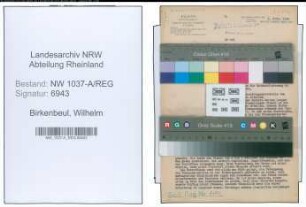 Entnazifizierung Wilhelm Birkenbeul , geb. 00.00.0000 (Rechtsanwalt)