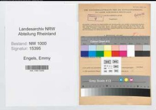 Entnazifizierung Emmy Engels, geb. 07.09.1904 ()