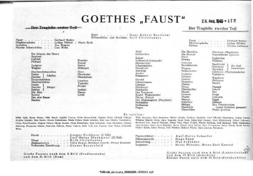 Goethes "Faust" Der Tragödie zweiter Teil