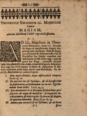 Legum Ebraeorum forensium contra magiam explicatio moralis