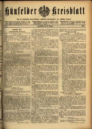 Ausgabe vom Samstag, den 13. Januar 1912.