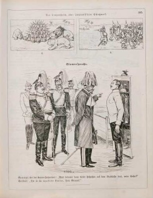 "Der Tropenhelm, oder: Improvisirter Schutzwall" "Blumensprache"