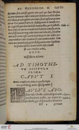 Ad Timotheum Epistola Prima