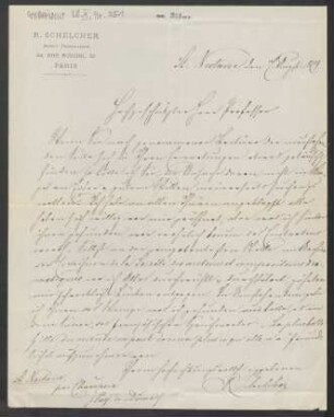 Brief an Friedrich Wilhelm Jähns : 07.08.1879