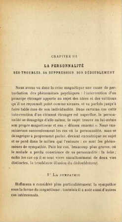 1° La sympathie