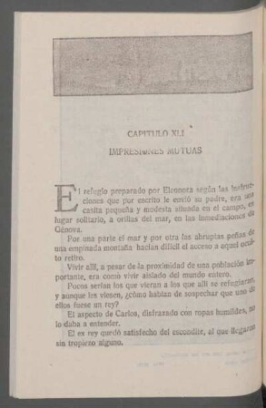 Capítulo XLI - Impresiones mutuas