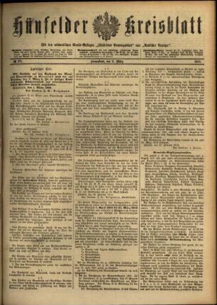 Ausgabe vom Samstag, den 02. März 1912.