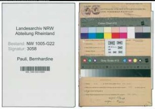 Entnazifizierung Bernhardine Pauli , geb. 29.11.1891 (Kauffrau)