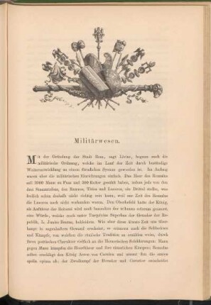 Militärwesen.
