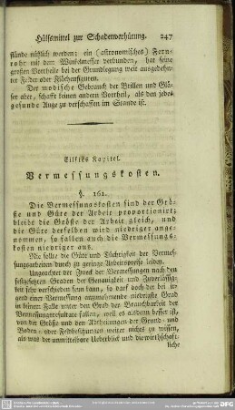 Eilftes Kapitel. Vermessungskosten