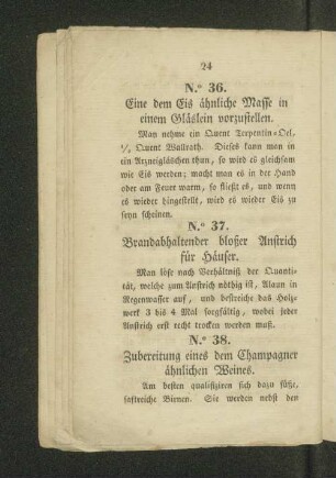 N.o 38. Zubereitung eines dem Champagner ähnlichen Weines.