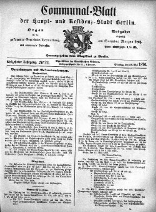 1876,22: No. 22, 28. Mai 1876