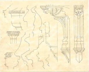 Lange, Ludwig; Lange - Archiv: X.5 Gotik (Details Holz) - Profile (Ansichten, Details)
