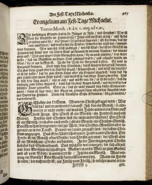 Evangelium am Fest-Tage Michaelis.
