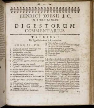 In Librum XLIX. Digestorum Commentarius. - In Librum L. Digestorum Commentarius.