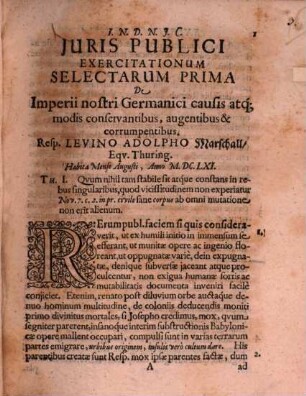 Exotericae exercitationes iuris publici iuxta ordinem aureae bullae Caroli IV. imperat. dispositae