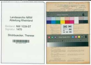 Entnazifizierung Therese Strohbuecker , geb. 26.04.1910 (Studienraetin)