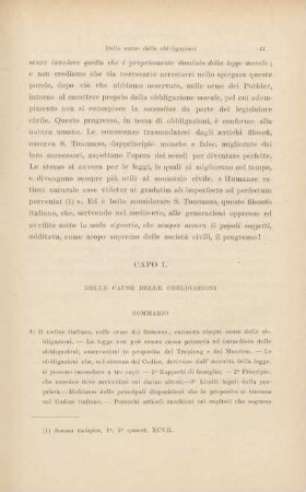 Capo I. Delle cause delle obbligazioni