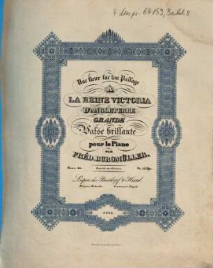 Une fleur sur son passage : grande valse brillante pour le piano ; oeuv. 46