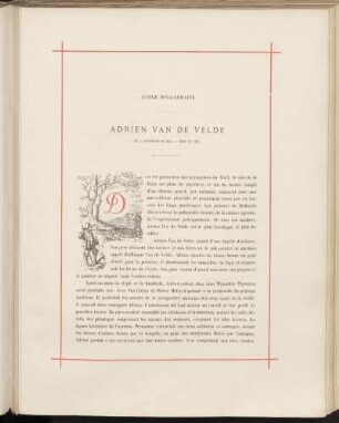 Adrien van de Velde. Né a Amsterdam en 1655. - Mort en 1672