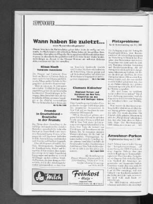 Wann haben Sie zuletzt...