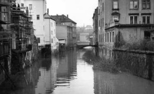 Meißen. Eltwerk an der Triebisch, links der Brücke
