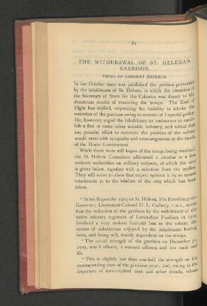 The Withdrawal of St. Helena's Garrison.