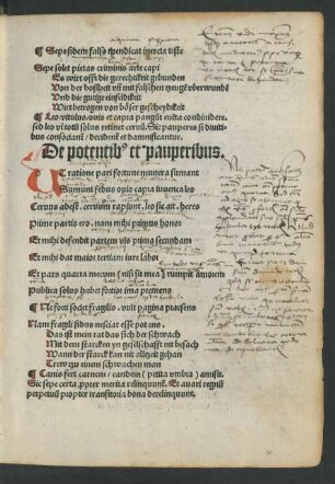 De potentibus et pauperibus.