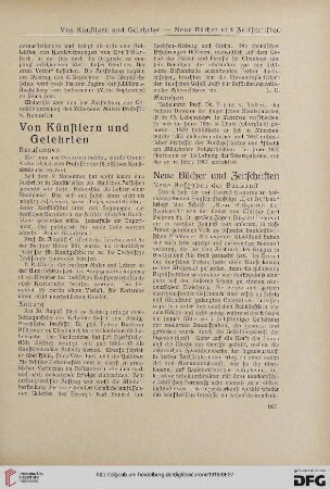 Neue Bücher und Zeitschriften