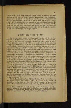 Schule, Erziehung, Bildung