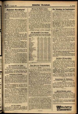 Zweite Ausgabe vom Mittwoch, den 08. Dezember 1937.