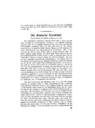 Die deutsche Krankheit