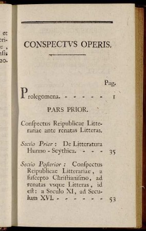 Conspectus Operis.