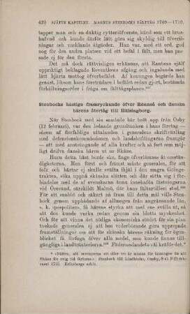 Stenbocks hastiga framryckande öfver Rönneå och danska härens återtåg till Hälsingborg.
