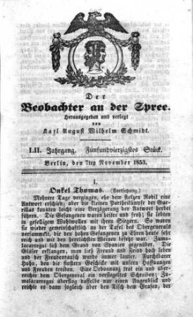 45. Stück, 7. November 1853