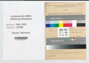 Entnazifizierung Hermann Sause, geb. 11.12.1903 (Bankangest.)