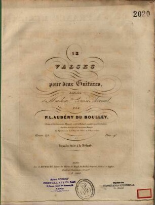 12 valses pour deux guitares : oeuvre 115