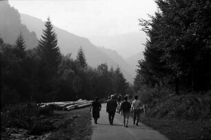 Wanderer auf der Wilhelmertalstraße