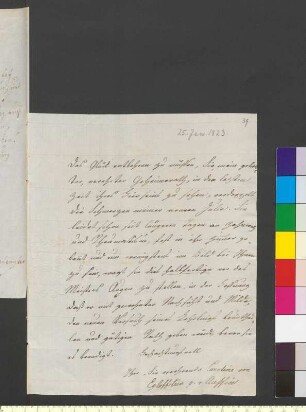 Brief von Egloffstein, Caroline Freifrau von und zu geb. Aufseß an Goethe, Johann Wolfgang von