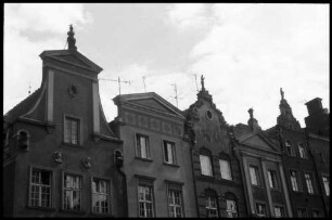 Danzig, Gdansk: Häuser Giebel, Reihe