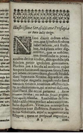 Illustrissimae Strasoldianae Prosapiae in Foro Iulio Origo