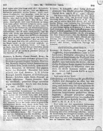 Leipzig, b. Leupold: Artis latine Scribendi praecepta suis scholis proposuit Christianus Daniel Beck. 128 S. kl. 8. 1801.