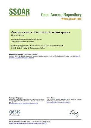 Gender aspects of terrorism in urban spaces