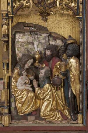 Marienaltar — Altar im geöffneten Zustand — Anbetung der Heiligen Drei Könige